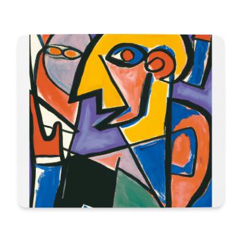 Cubisme Style Mozaik #001 - Tapis de souris (format paysage) - blanc - Devant