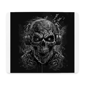 Zombie dark music dj - Mousepad (Querformat) - Weiß - Vorne