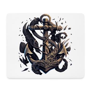 schöner maritimer Anker von einem Segelschiff - Mousepad (Querformat) - Weiß - Vorne