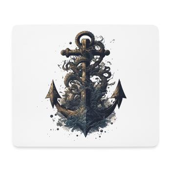 schöner maritimer Anker von einem Segelschiff - Mousepad (Querformat) - Weiß - Vorne