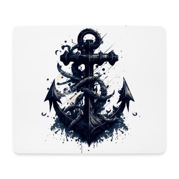 schöner maritimer Anker von einem Segelschiff - Mousepad (Querformat) - Weiß - Vorne