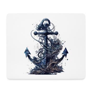 schöner maritimer Anker von einem Segelschiff - Mousepad (Querformat) - Weiß - Vorne