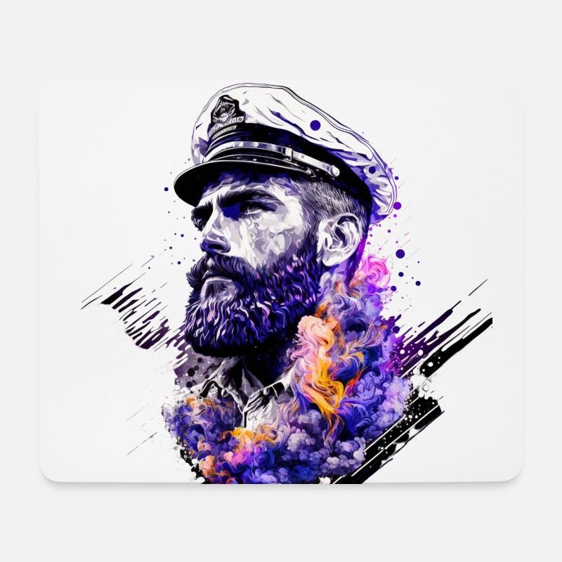 Adventure on the high seas, sailor sailing ship - Mouse Pad (horizontal) - white