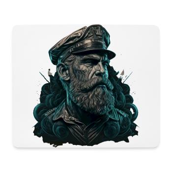 La beauté de la navigation, capitaine nautique - Tapis de souris (format paysage) - blanc - Devant