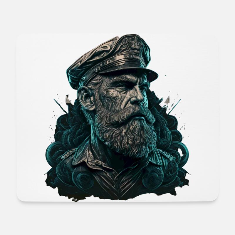 Die Schönheit der Seefahrt, segeln Kapitän Nautik - Mousepad (Querformat) - Weiß