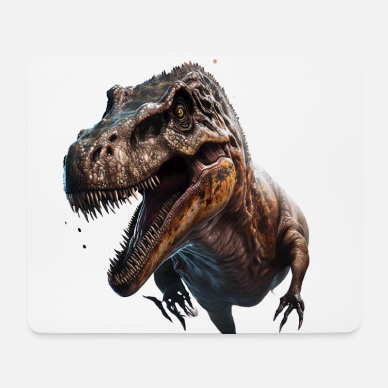 Dino-Träume wahr werden: Der T-Rex - Mousepad (Querformat) - Weiß