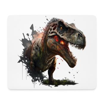 A real Dino King: The T-Rex in action - Mouse Pad (horizontal) - white - Front