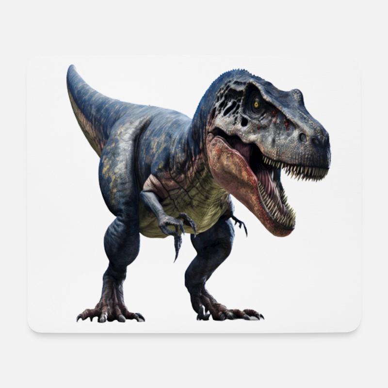 Ein echter Dino-König: Der T-Rex - Mousepad (Querformat) - Weiß