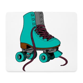 80er Jahre Rollschuh skates roller derby sport - Mousepad (Querformat) - Weiß - Vorne