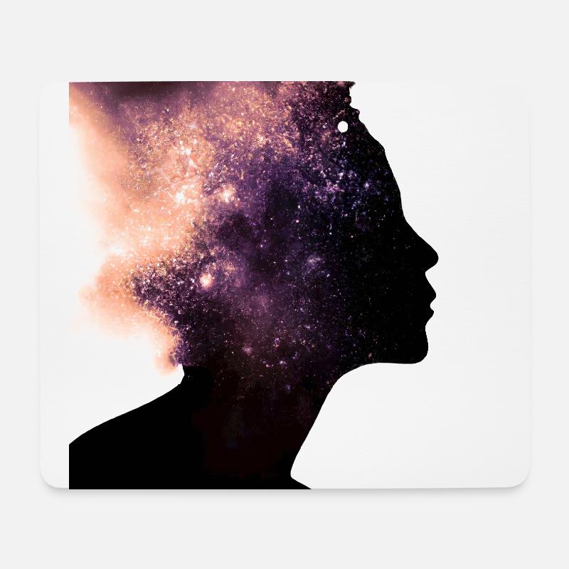 Nebulöses Profil - Mousepad (Querformat) - Weiß