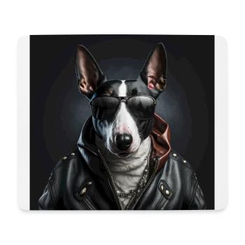 cool Bull Terrier - Mouse Pad (horizontal) - white - Front