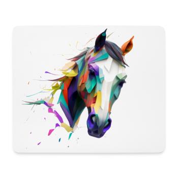 Mosaic Horse - Mouse Pad (horizontal) - white - Front