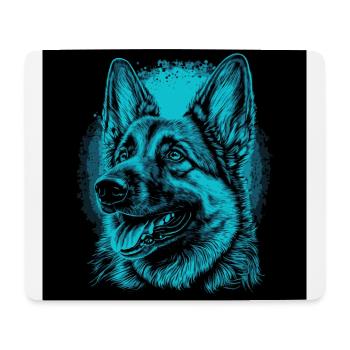 Berger allemand - Tapis de souris (format paysage) - blanc - Devant