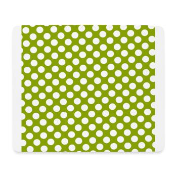 Polka dot green background dot pattern green - Mouse Pad (horizontal) - white - Front