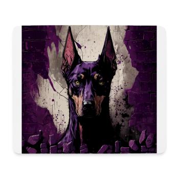 Creepy Doberman - Mouse Pad (horizontal) - white - Front