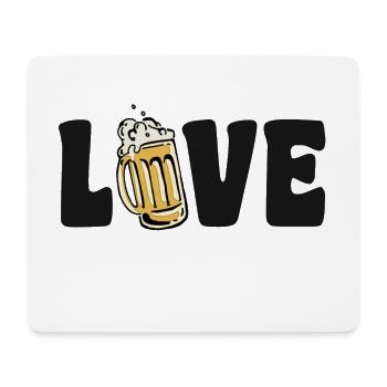love bier Bierkrug - Mousepad (Querformat) - Weiß - Vorne
