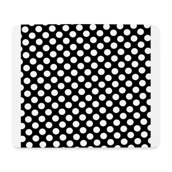 Polka dot black and white background dot pattern - Mouse Pad (horizontal) - white - Front
