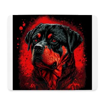 Dark Rottweiler Love - Mouse Pad (horizontal) - white - Front