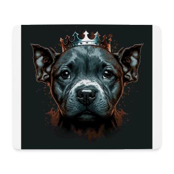 Petit American Staffordshire Terrier King - Tapis de souris (format paysage) - blanc - Devant