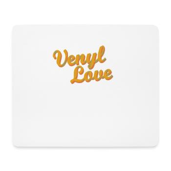venyl love - Mousepad (Querformat) - Weiß - Vorne