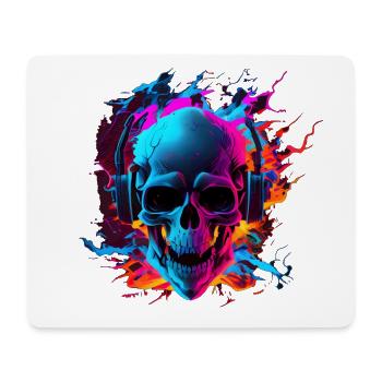 Metal Skull - Mousepad (Querformat) - Weiß - Vorne