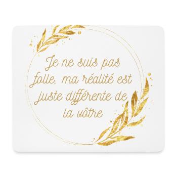 "T-shirt réalité différente" - Tapis de souris (format paysage) - blanc - Devant