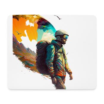 Held der Lüfte, Paraglider - Mousepad (Querformat) - Weiß - Vorne