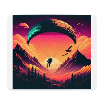 schönes und kreatives Paragliding Motiv vaporwave - Mousepad (Querformat) - Weiß - Vorne