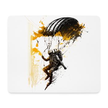 cool paraglider, above the clouds - Mouse Pad (horizontal) - white - Front