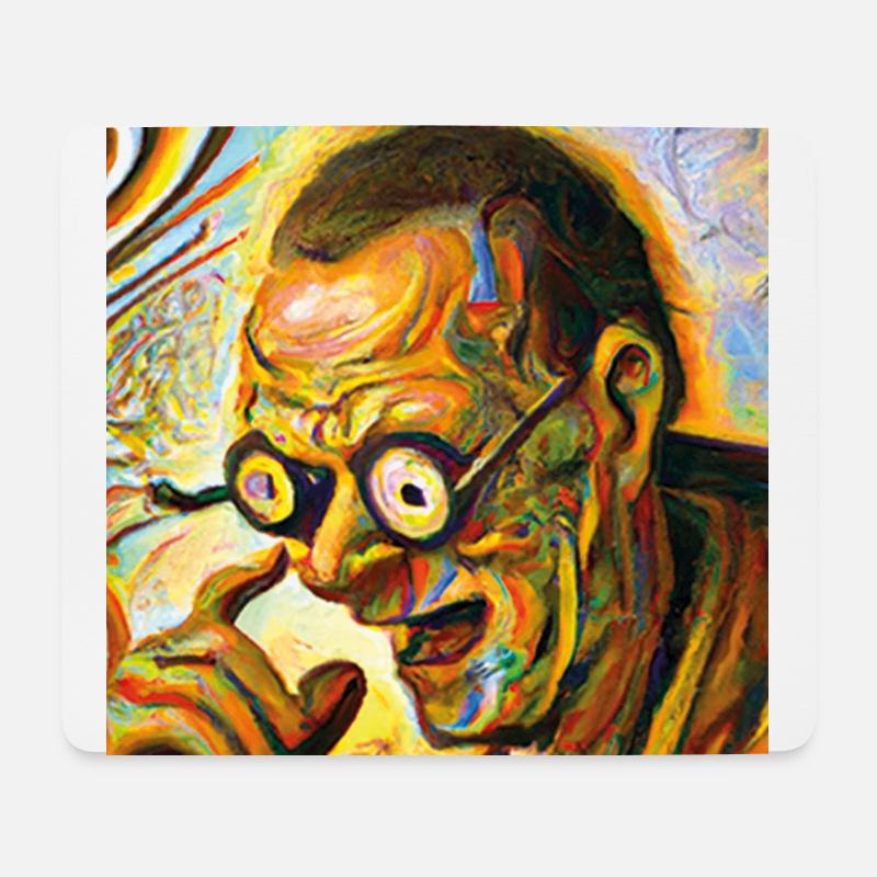 The Thinker - Mouse Pad (horizontal) - white
