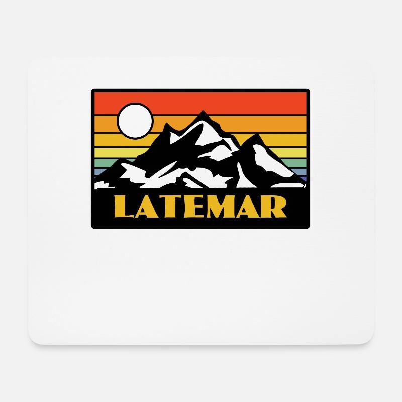 Latemar - Mousepad (Querformat) - Weiß