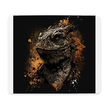 Bartagame - Mousepad (Querformat) - Weiß - Vorne