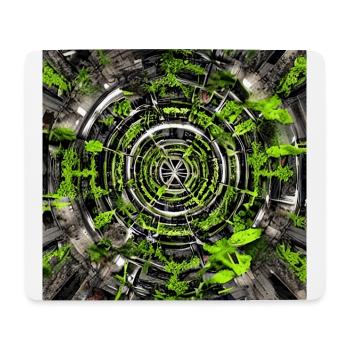 Abstrakte Ebenen aus Pflanzen - Mousepad (Querformat) - Weiß - Vorne
