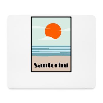 Santorini See Meer art deco - Mousepad (Querformat) - Weiß - Vorne