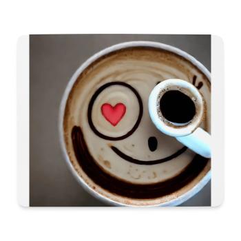 Happy Coffee Cup - Mouse Pad (horizontal) - white - Front
