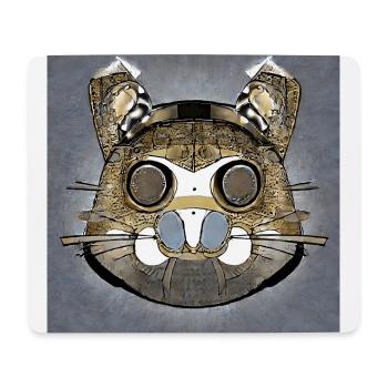 Abstrakter Hamster als Maske - Mousepad (Querformat) - Weiß - Vorne