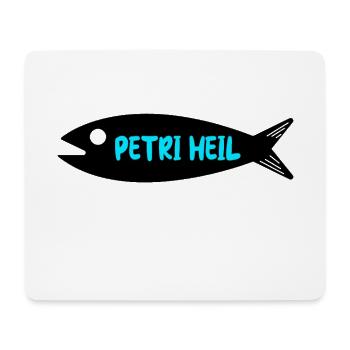 Petri Heil - Mousepad (Querformat) - Weiß - Vorne