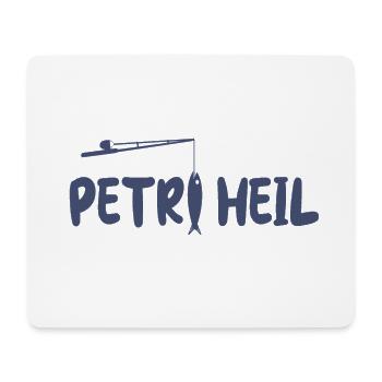 Petri Heil - Mousepad (Querformat) - Weiß - Vorne