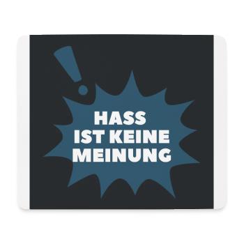 Hass ist keine Meinung Sprechlase BP 2 - Mousepad (Querformat) - Weiß - Vorne