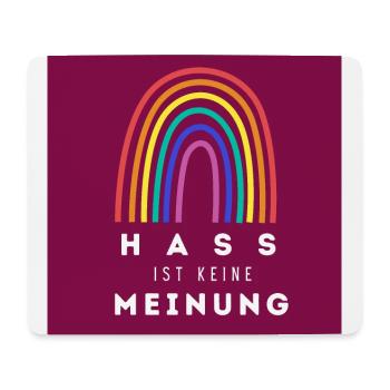 Regenbogen Hass ist keine Meinung BDR - Mousepad (Querformat) - Weiß - Vorne