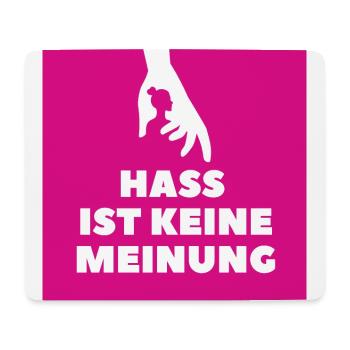 Hass ist keine Meinung Silhouette BDP - Mousepad (Querformat) - Weiß - Vorne