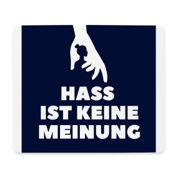 Hass ist keine Meinung Silhouette BS - Mousepad (Querformat) - Weiß - Vorne