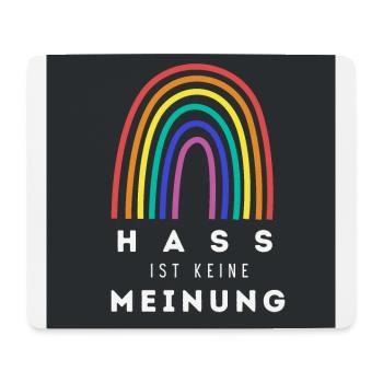 Regenbogen Hass ist keine Meinung BDG - Mousepad (Querformat) - Weiß - Vorne