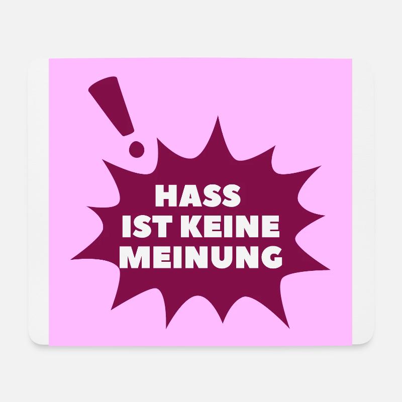 Hass ist keine Meinung Sprechblase BP - Mousepad (Querformat) - Weiß