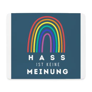 Regenbogen Hass ist keine Meinung BP - Mousepad (Querformat) - Weiß - Vorne