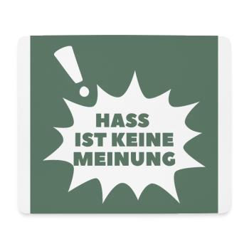 Hass ist keine Meinung Sprechblase QBOG - Mousepad (Querformat) - Weiß - Vorne