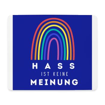 Regenbogen Hass ist keine Meinung - Mousepad (Querformat) - Weiß - Vorne