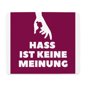Hass ist keine Meinung Silhouette BDR - Mousepad (Querformat) - Weiß - Vorne