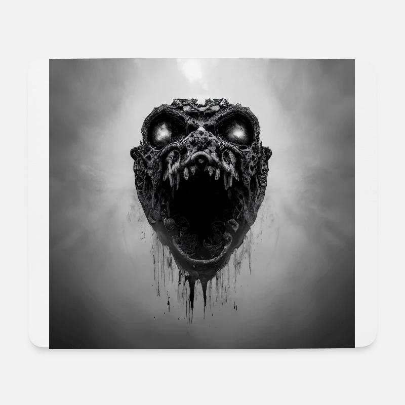 Schlangenschädel - Mousepad (Querformat) - Weiß