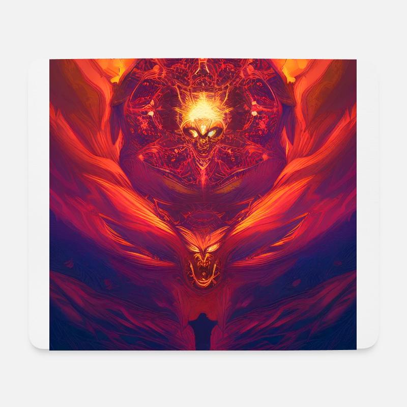 Feuerteufel - Mousepad (Querformat) - Weiß